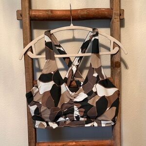 AERIE Bold Print Sports Bra/Bikini Top